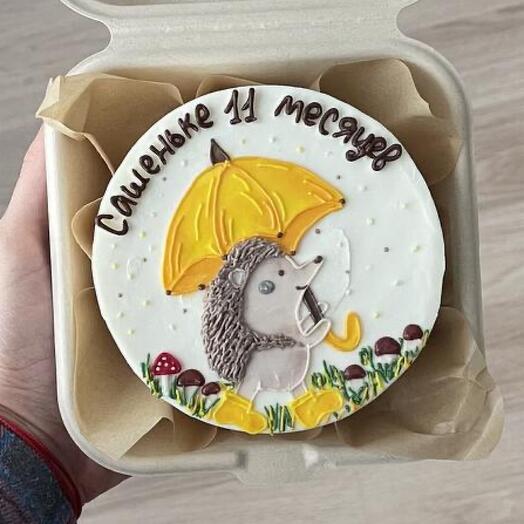 Бенто-торт с ёжиком