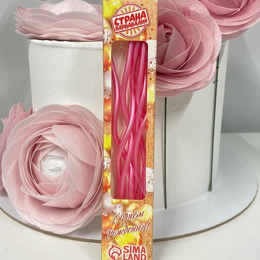 Свечи волнистые (розовый)