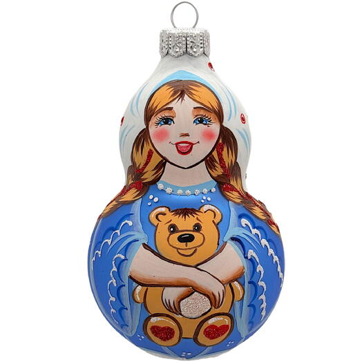 Ёлочная игрушка "Машенька" (Винтажный шар)