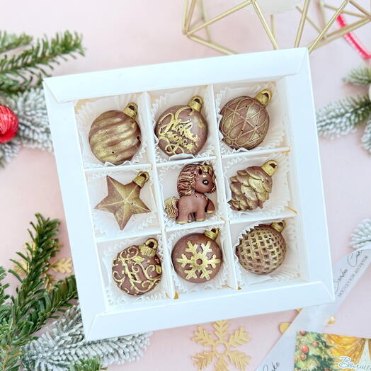 Подарочный новогодний шоколадный набор Лошадка