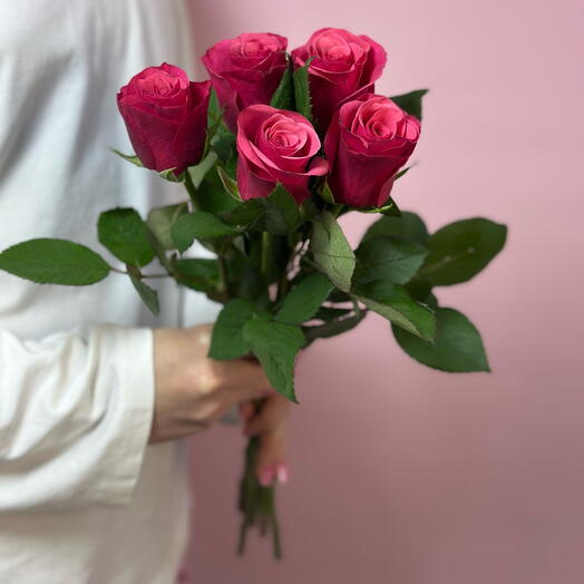 5 роз под ленту