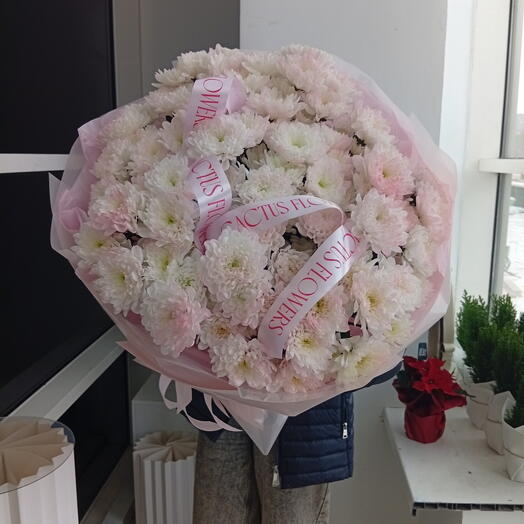 Авторская МОНО ОХАПКА из хризантем