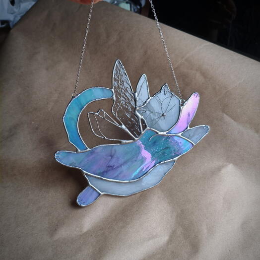 Котофея витраж Тиффани из стекла