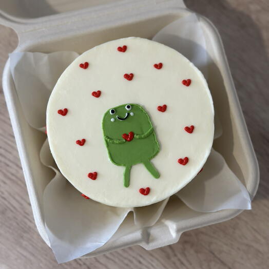 Бенто-торт с лягушкой 🐸 (можно добавить вашу надпись) подарок на день всех влюбленных ️