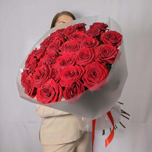 💋Яркий букет "PERVOЦВЕТ" из 29 страстных красных роз🌹