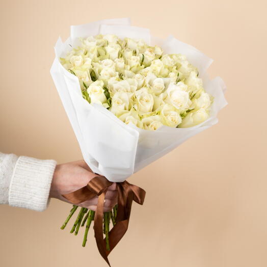 Букет из 35 роз Атена 40см (в упаковке)