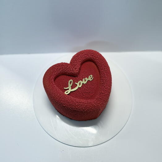 Муссовый бенто красное сердце с топпером «love» для мамы, дочки, сестры, девушки, жены , подруги,друга, парня, мужа