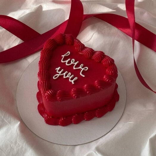 Торт сердце «Love You» на 14 февраля