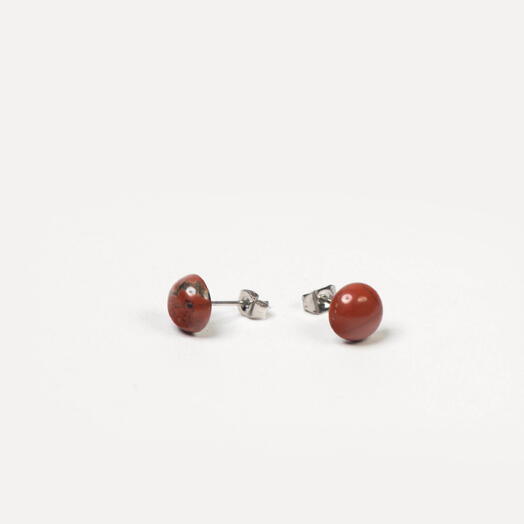 Серьги Юкка Красная яшма Rh+ (EAR1151)