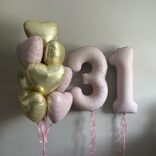 Воздушные шары с цифрами девушке 🎀