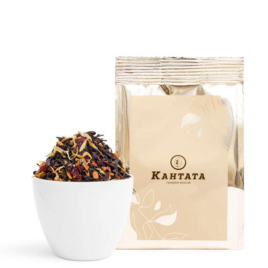 Чай черный «Клубничный моти» 50г, Кантата