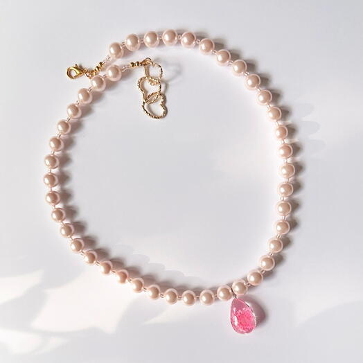 Колье Розовый цветок