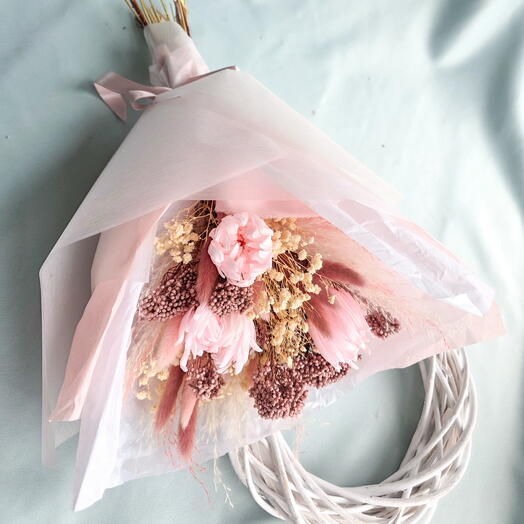 Букет с розовыми хризантемами🌸