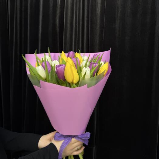 Тюльпаны микс в упаковке 21шт