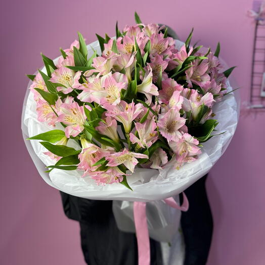 Моно из 11 розовых альстромерий | BLOSSOM
