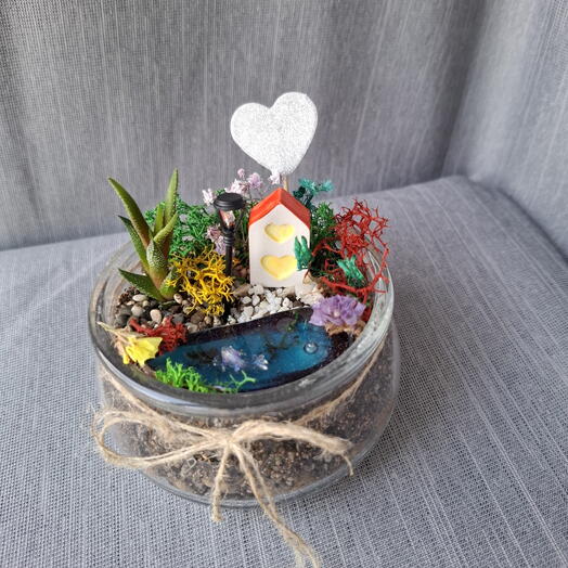 Мини флорариум - цветы любимой