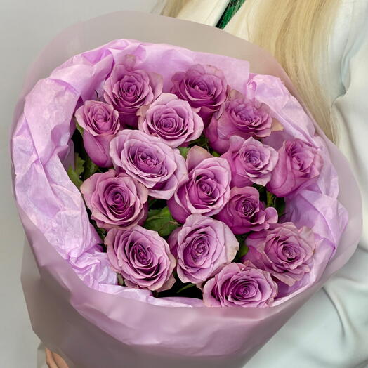 Сиреневая 💜 Кенийская роза 15 штук в упаковке