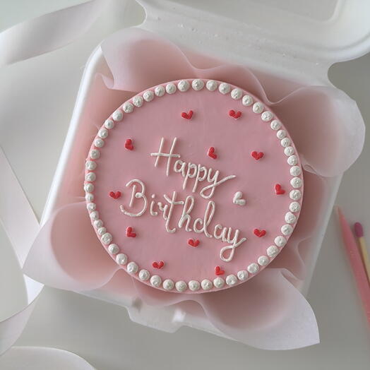 Бенто торт Happy birthday/ бенто торт на день рождения/ розовый бенто / бенто торт для неё