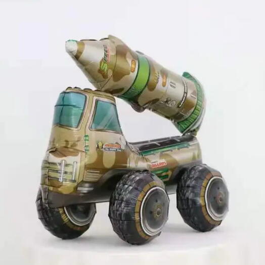 Фольгированный шар-фигура ходячая «Военная машина с ракетой»