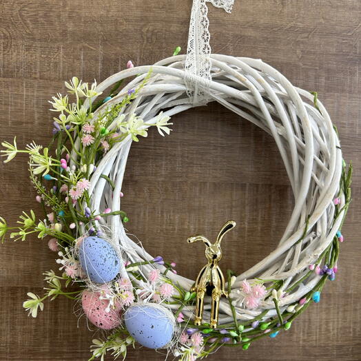 Декоративный венок к пасхе 🌸🌿