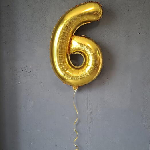 Фольгированный воздушный шар "6"