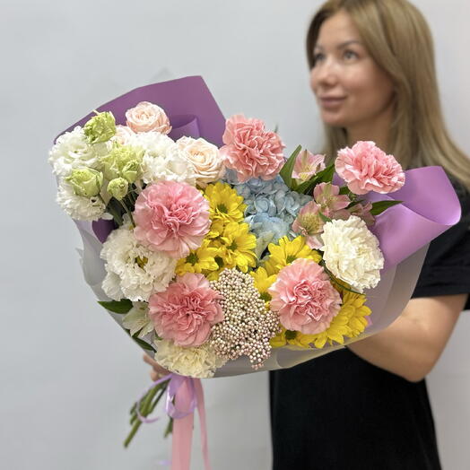 Дофаминовый, фиолетовый букет🌸