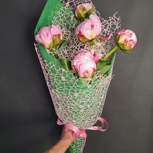 5 ть розовых 💖💖💖💖пионов с ароматом