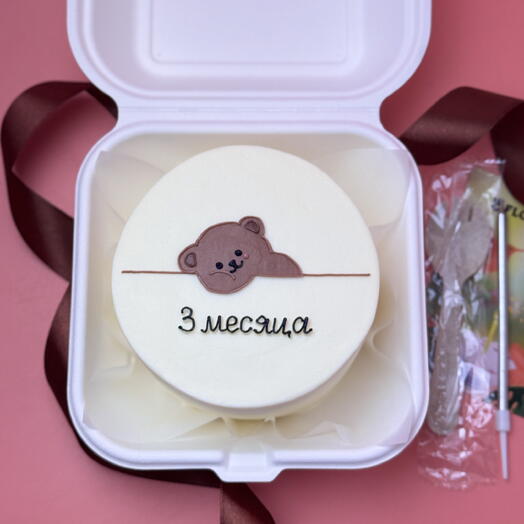 Бенто торт на 3 месяца и медвежонок