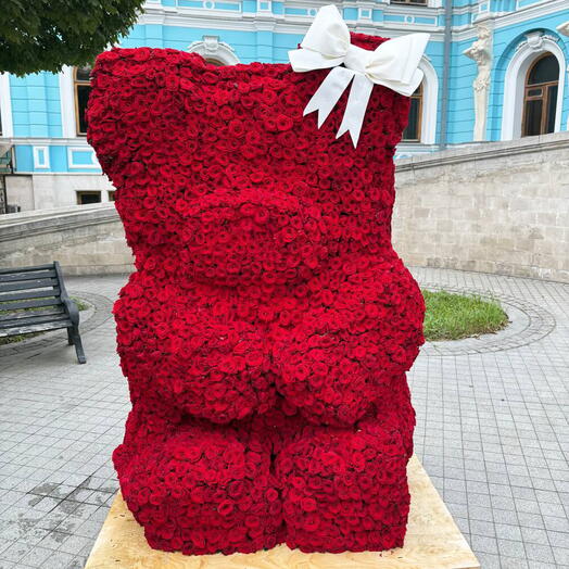 Мишка из роз - 3501 роза
