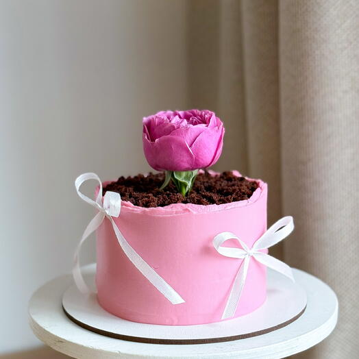 Бенто-торт с живыми цветами 🌸