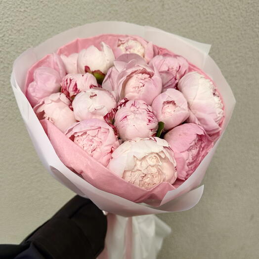 Букетик из 15 пионов 😍
