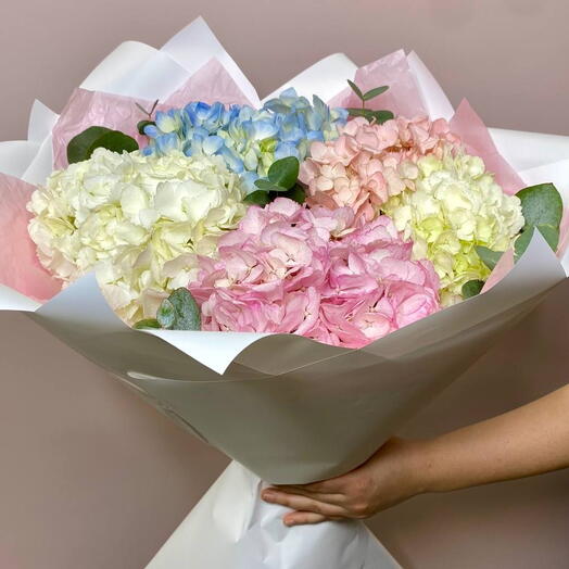 Большой микс букет свежих гортензий!🌸