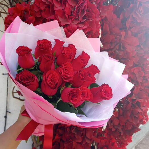 Монобукет из Кенийской розы 🌹🌿