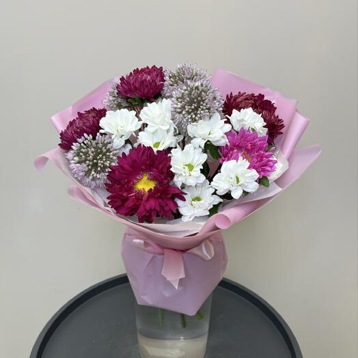Летний букет с садовыми астрами🌸