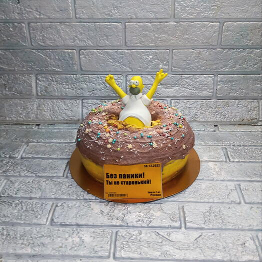 3D-торт "Гомер в пончике", 2 кг