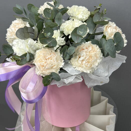 Бокс с диантусами 🌼