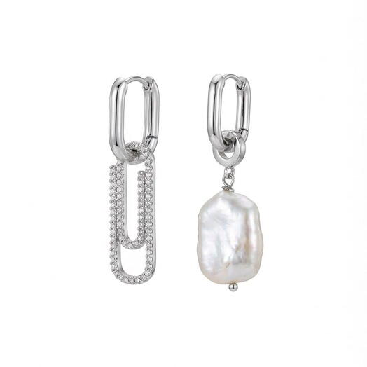 Серьги silver SKREPKA+pearl