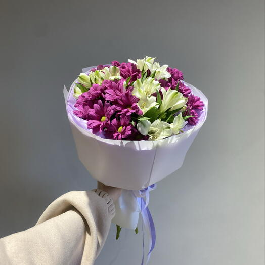 Букет из яркой хризантемы 🌸💐💐