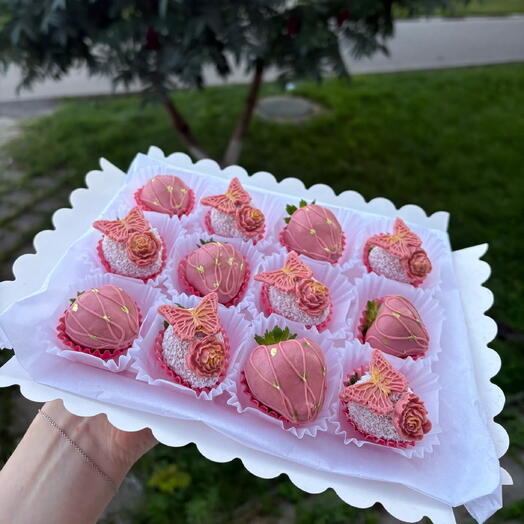 клубника в шоколаде бабочки