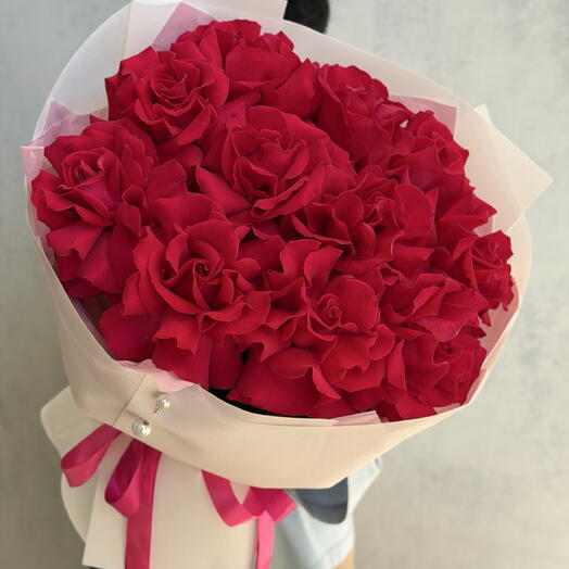 «Ярче слов» дофаминовый букет французские розы размер L ♥️😍