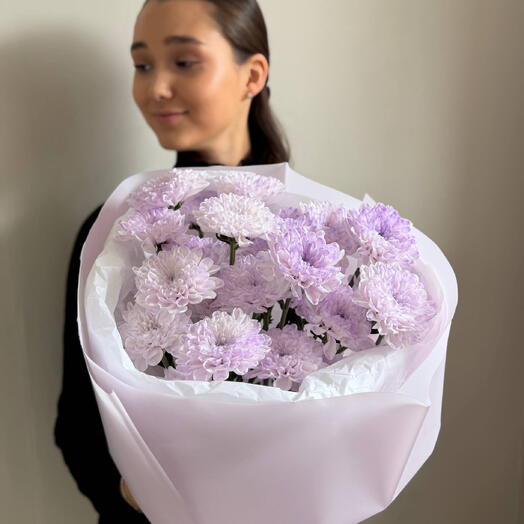 Букет из 5 кустовых хризантем