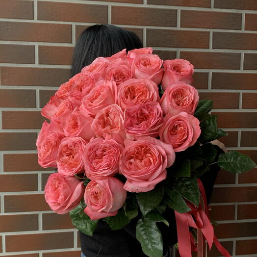 Букет из 25 пионовидных роз Pink Expression