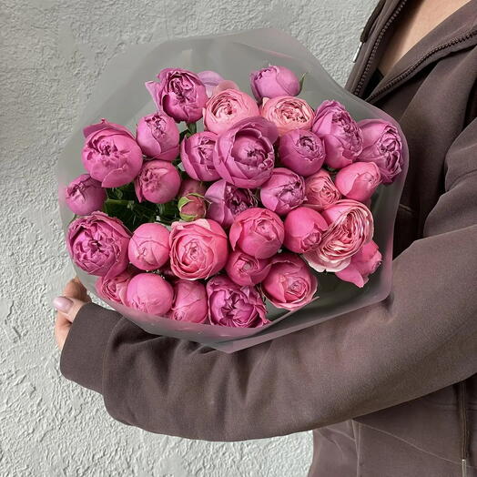 Mezcla de ramo de 11 peonías de arbusto.rosas
