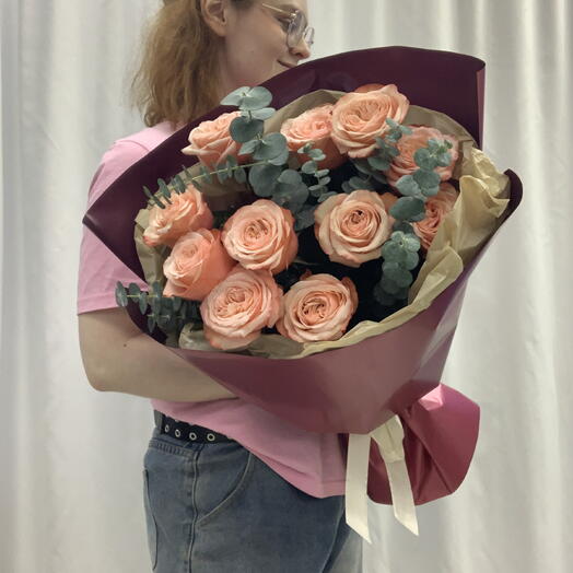 Монобукет из роз «Конфи»