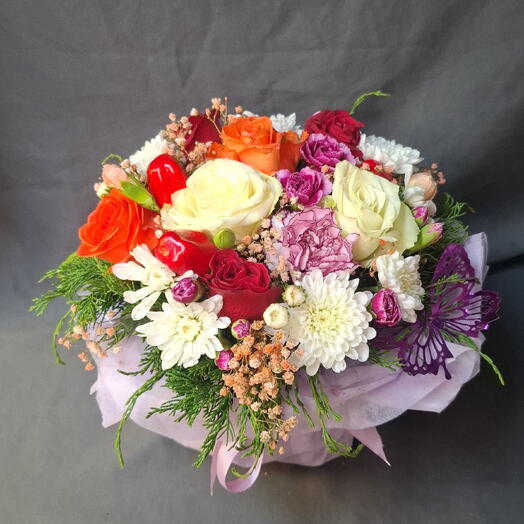 Тортик ярких цветов 💐