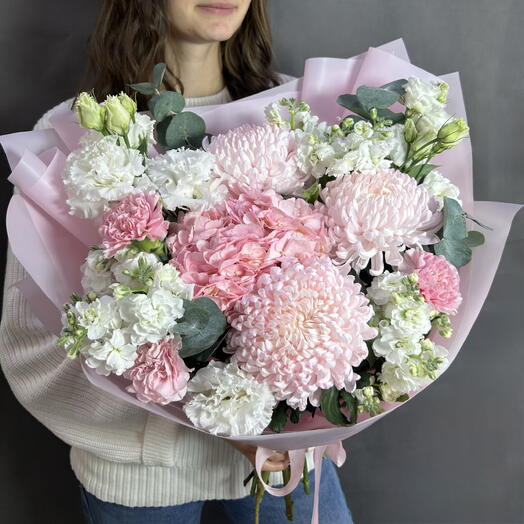 Авторский букет с сезонной хризантемой🌸