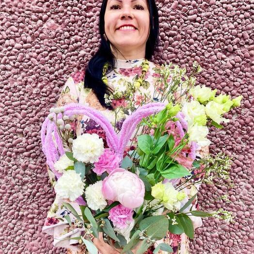 Нежное сердце с пионом ( не большим не сезон)