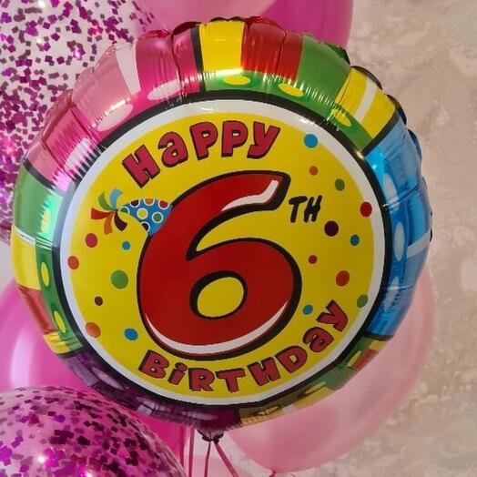 Шар Цифра от "0" до "9", надут гелием