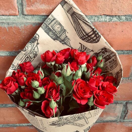 "RED" 5 кустовых роз