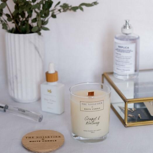 Свеча ароматическая WHITE CANDLE "THE NOISETIER", 45 часов горения, 1 шт